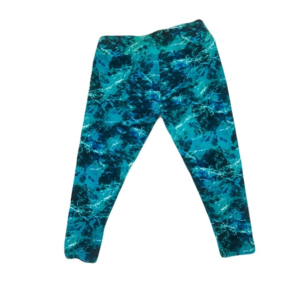 Soft Surroundings (lot of two )Teal and Black Petite Medium Leggings - Picture 4 of 11